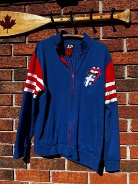 The Rolling Stones 2015 Zip Code Tour Quebec Logo Zip Up Hoodie